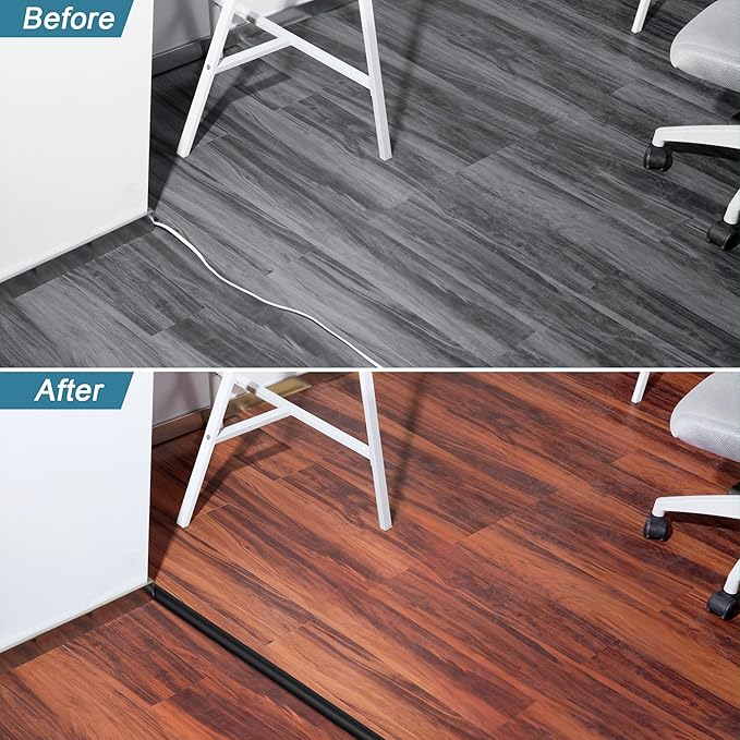 8.5FT Black Cord Cover Floor, Cord Protector, Floor Extension Cable Cover - Image 6