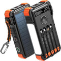 BLAVOR Solar Power Bank 20000mAh/74000mWh Built-in Cables, Wireless Charger by BLAVOR
