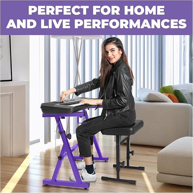 Liquid Stands Portable Heavy Duty Digital Piano Stand & Bench Set - Image 6