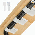 50 PCS Hook and Loop Cable Ties, Under Desk Cable Management, Self Adhesive by Abnii