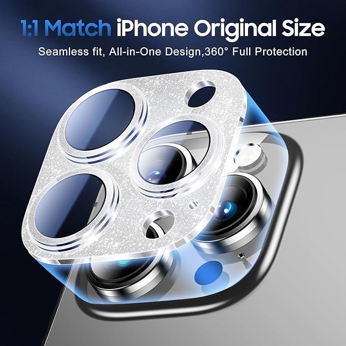 UniqueMe 3 Packs Compatible for iPhone 13 Pro Max/iPhone 13 Pro Camera Lens - Image 5