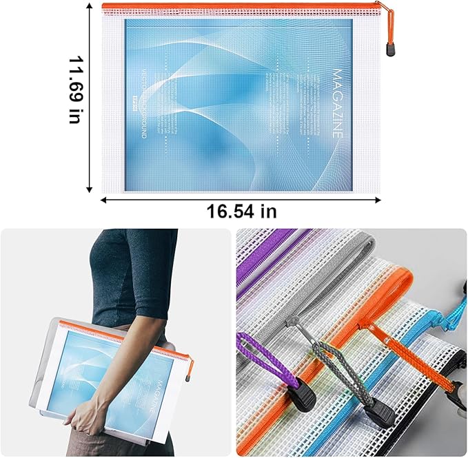 Zipper Pouch, Puzzle Bag, A3 Size Extra Large Zipper Bags, - Image 2