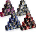 Poen 40 Pcs 16mm Dice Set Bulk, 6 Sided Standard Colored Dices by Poen