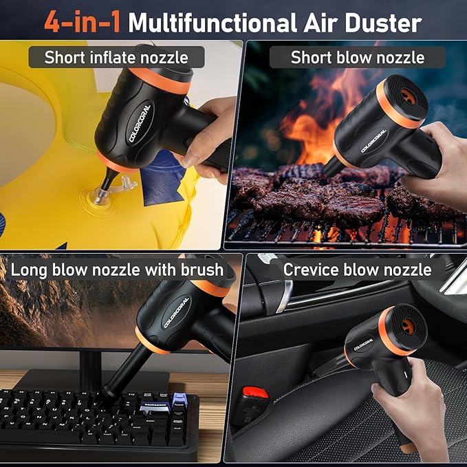 COLORCORAL 12-in-1 Cordless Compressed Air Duster - Image 5
