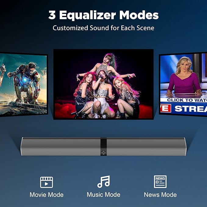 Sound Bar, 80W Soundbar with Bluetooth/ARC/Opt/AUX Connect, with Volume Boost - Image 5