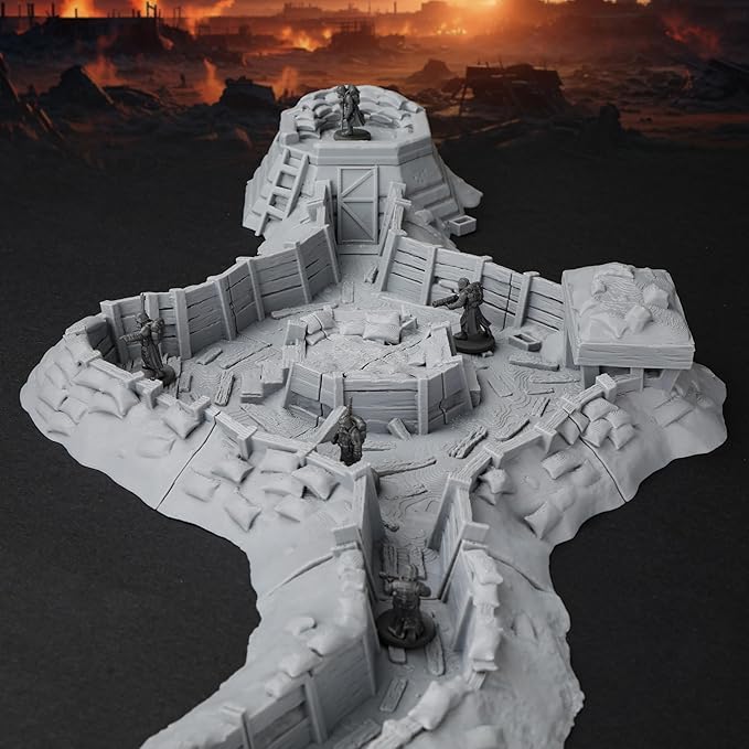 AUSPDICE RPG Terrain AF695 Trench Set – Modular Defensive Position by AUSPDICE
