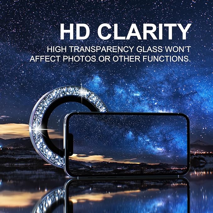 Choiche [3+1 for iPhone 13 Pro/iPhone 13 Pro Max Camera Lens Protector Bling - Image 6