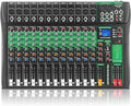 12 Channel Audio Mixer, Professional DJ Mixer Board Sound Music Mixing Console by MIZISNR