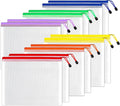 SUNEE Plastic Mesh Zipper Pouch 10x14 in, Extra Large Water-Resistant Zip Bag by SUNEE