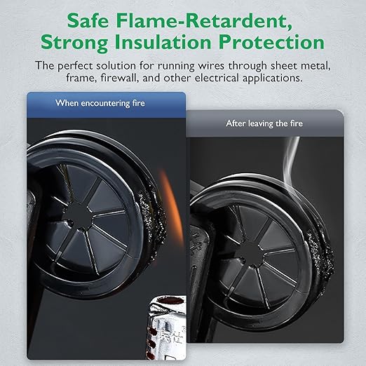 Rubber Grommets for Wiring, 1-9/16 Inch Drill Hole, 1-3/8 Inch ID, Firewall - Image 4