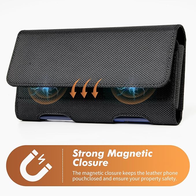 BECPLT Nylon Belt Holster Case for iPhone 12-16 Pro & Galaxy S20-S24 - Image 3