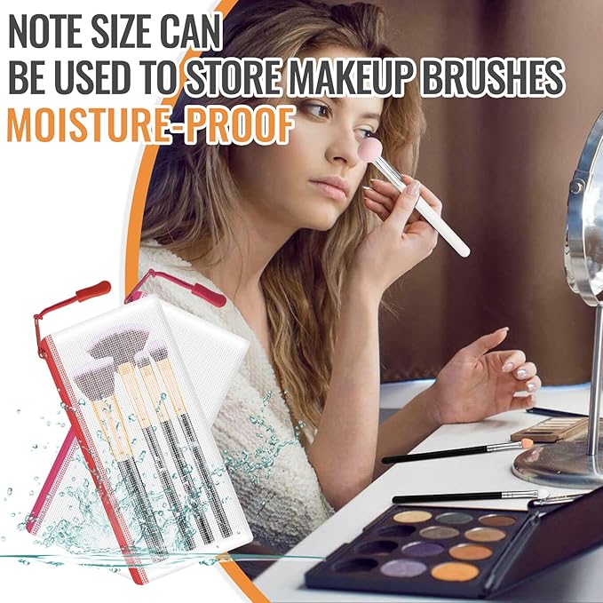 24pcs Mesh Zipper Pouch Bags 9.3 x 4.7 Inches, 8 Color Small Clear Pouches Bulk - Image 6