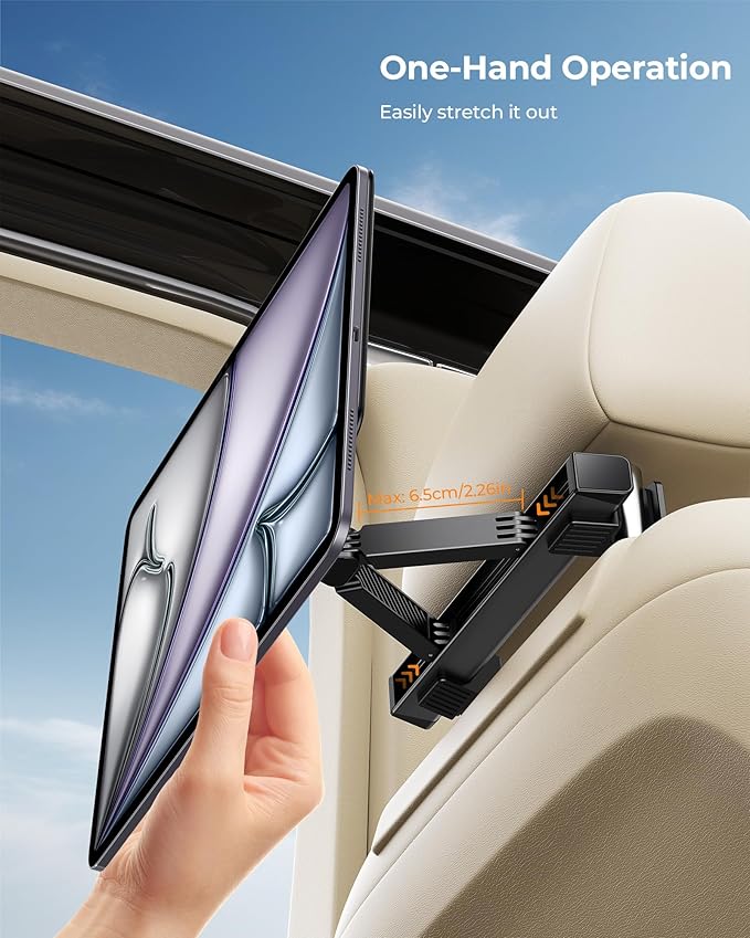 KU XIU Magnetic iPad Holder for Car Headrest, Backseat Tablet Car Mount for - Image 7