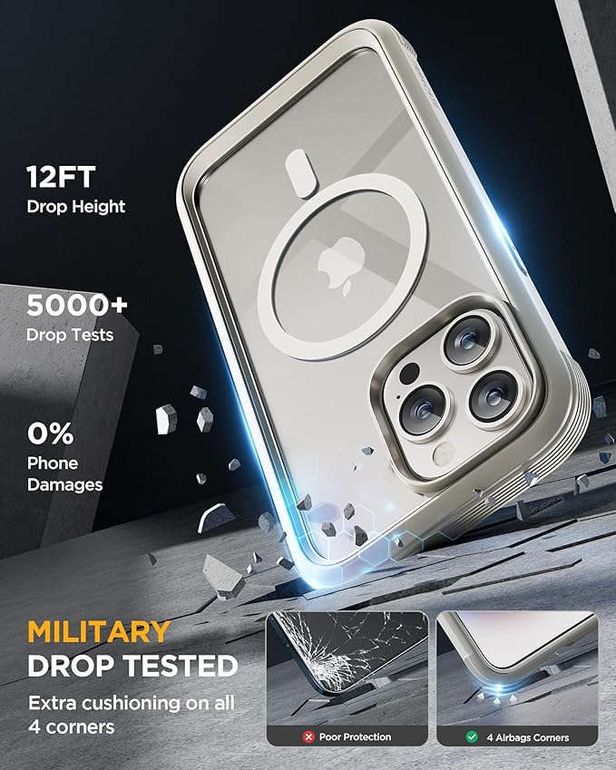 Miracase Magnetic for iPhone 15 Pro Case Full-Body Phone case - Image 4
