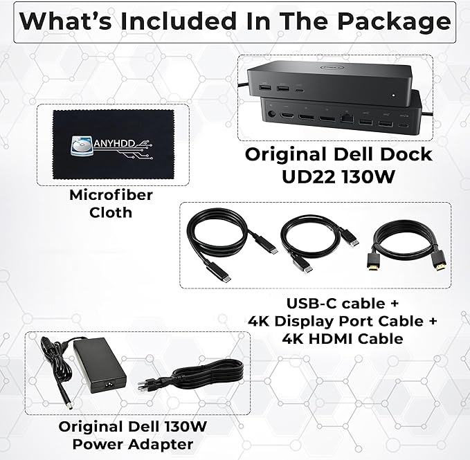 UD22 Dell Docking Station Dual Monitor Bundle - Image 2
