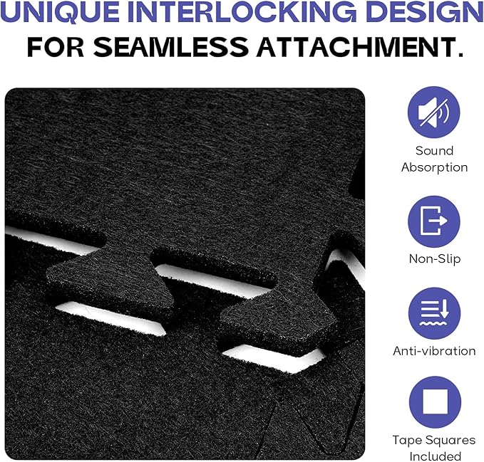 Starfavor Sound Absorbing Interlocking Floor Mats 20 Pcs, 11.8" x 11.8" - Image 4