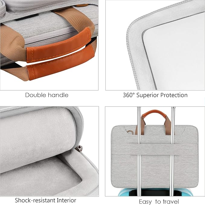 Lacdo 360° Protective Laptop Shoulder Bag, 16 inch Laptop Bag - Image 4