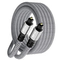 Optical Audio Cable 12 FT, Digital Audio Cable, Toslink Fiber Optic Cord by Kxable
