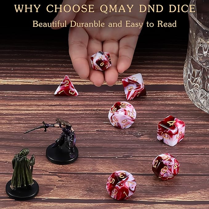 QMAY DND Dice Set -D&D Polyhedral Dice - Image 6