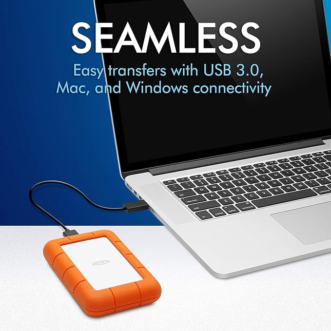 LaCie Rugged Mini 2TB External Hard Drive Portable HDD - Image 9