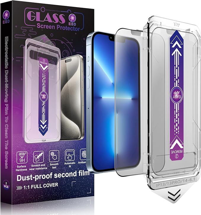 2 Pack Matte Screen Protector for iPhone 16e and iPhone 14 and iPhone 13 and by SHANG+PIN+JIA