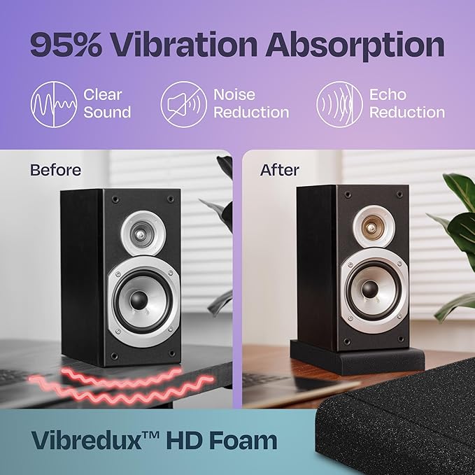 Studio Monitor Isolation Pads Premium Acoustic Foam Elevates Audio Ideal - Image 3