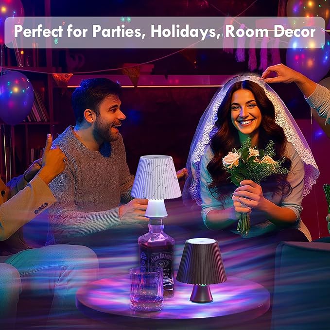 WILIT Wireless Bottle Lamp Shade, RGB Color Changing LED Night Light, Mood - Image 2