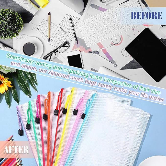 Jetec 32 Pcs Mesh Zipper Bags Toy Storage Bikini Organizer Bag Bolsas Para - Image 6