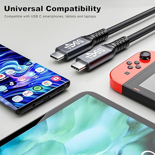 usbc to USB c 3.1, USB-c 10gbps Data Transfer Video 4K Monitor Cable 100W High - Image 4