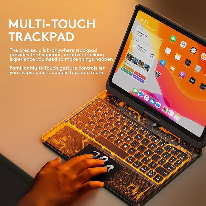 GUSGU Transparent Case with Wireless Keyboard only - Image 6