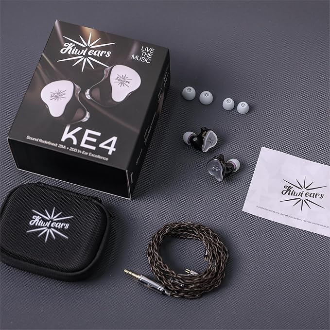 Linsoul Kiwi Ears KE4 in Ear Monitor, 2DD+2BA Hybrid Earphone, Gaming Earbuds - Image 9