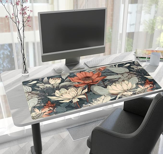 Vintage Floral Desk Mat XXL Large Gaming Mouse Pad Extended Desk Pad, Tropical - Image 7