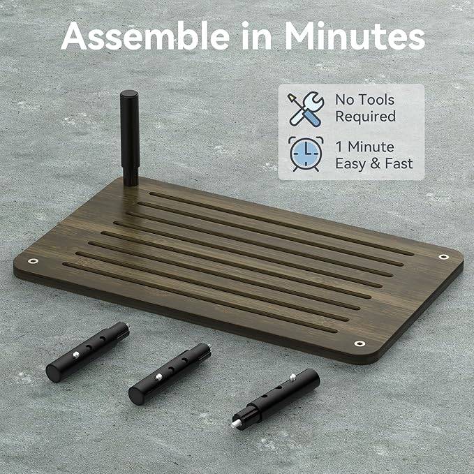 Bamboo Monitor Stand Riser, 4 Adjustable Height, 15.55x9.25 Laptop Stand - Image 6