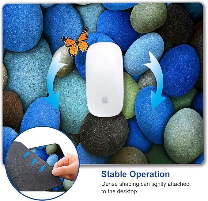 Pebbles and Butterfly Mouse pad Personalized Computer Mouse Pads Office - Image 5