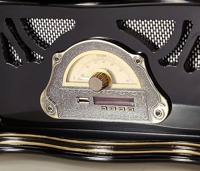 Vintage Gramophone with Bluetooth Output Vintage Record Players Retro - Image 4