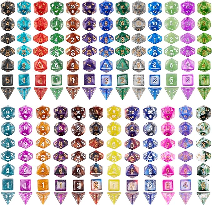 DND Dice Set, 25 X 7 Polyhedral Dice - Image 3