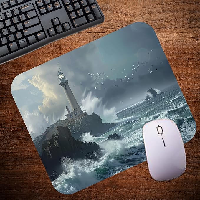 Coastal Shoreline Waves Sandy Beach Theme Mouse Pad Mat Mousepad - Image 4