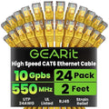 GearIT Cat 6 Ethernet Cable Cat6 Network Patch, Snagless Cord, Internet by GEARit