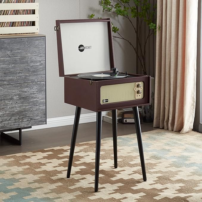 Arkrocket Discovery II 3-Speed Bluetooth Record Player Retro Console Turntable - Image 6