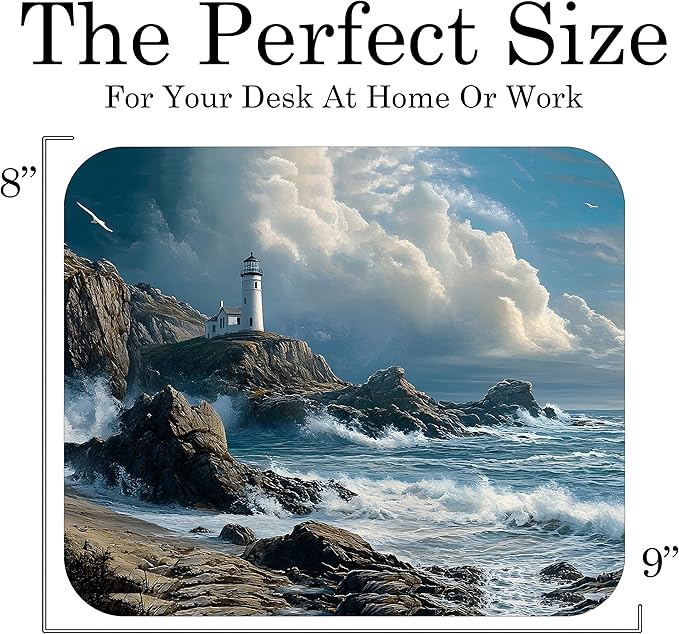 Coastal Shoreline Waves Sandy Beach Theme Mouse Pad Mat Mousepad - Image 3