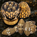 ARUOHHA DND Metal Dice Antique Gold Dragon Egg Dice by ARUOHHA