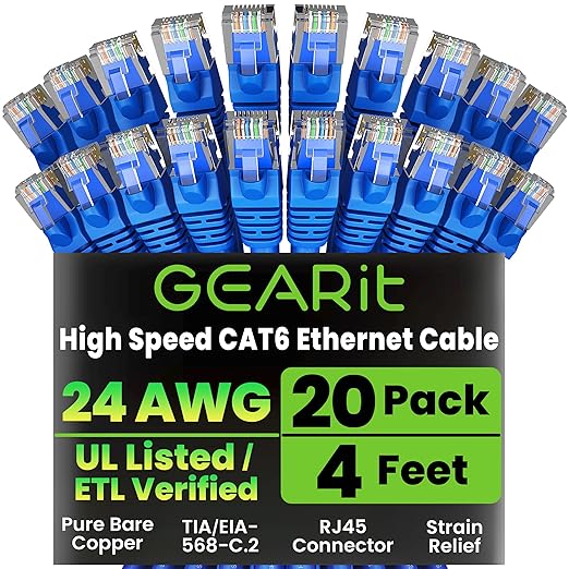 GearIT Cat 6 Ethernet Cable Pack by GEARit