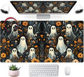 Retro Gothic Kawaii Desk Mat Cute Dark Academia Desk Pad Large Floral Mouse Pad by Mechanical+Cattle