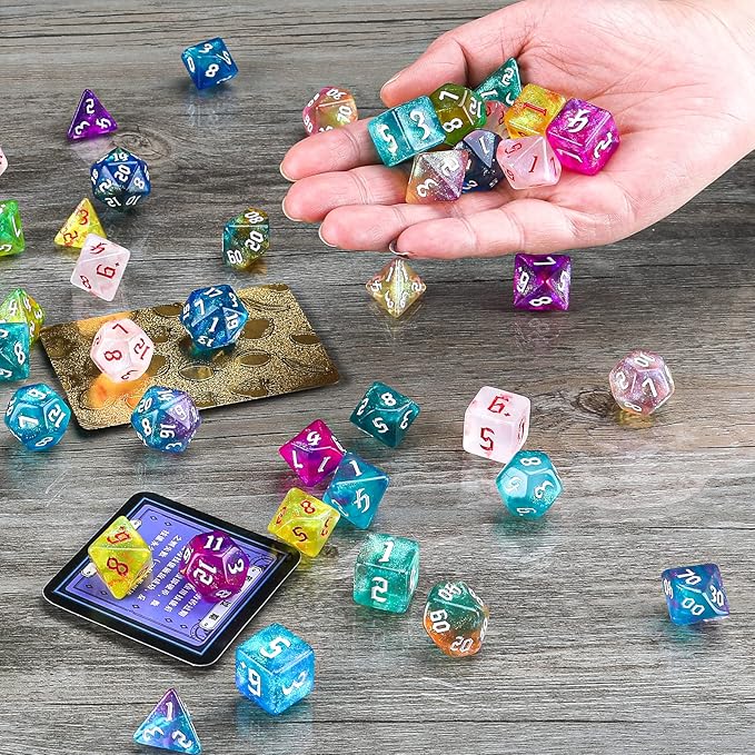 DND Dice Set, Surhugvy 10 X 7 Polyhedral Dice Set - Image 5