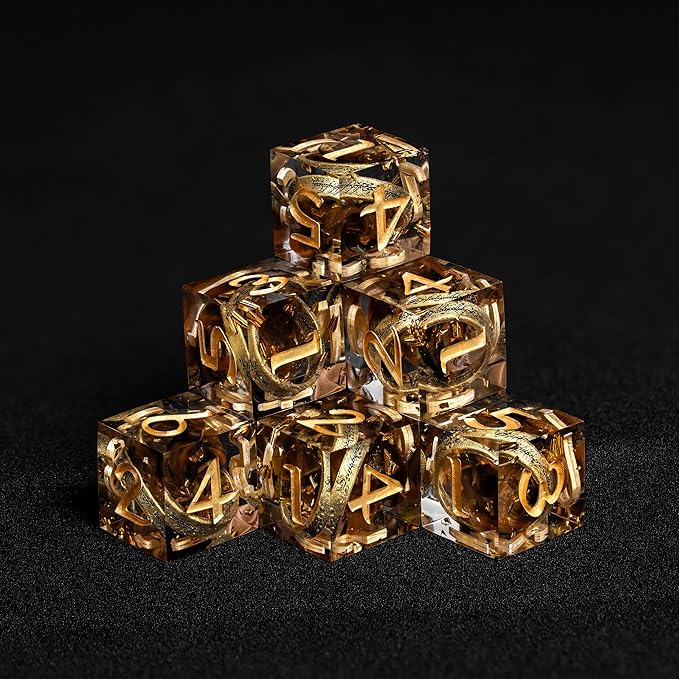 D6 Dice Set – 10× Six-Sided Resin Dice - Image 3