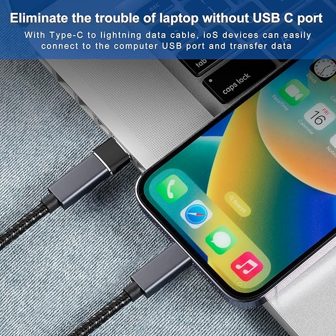USB to USB C Adapter 4 packs for iPhone Fast Charging, Transfer and Type C OTG - Image 4