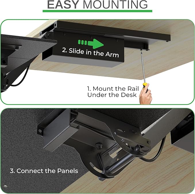 Uncaged Ergonomics KT2-b Under-Desk Adjustable Height & Angle Sit to Stand Up - Image 7