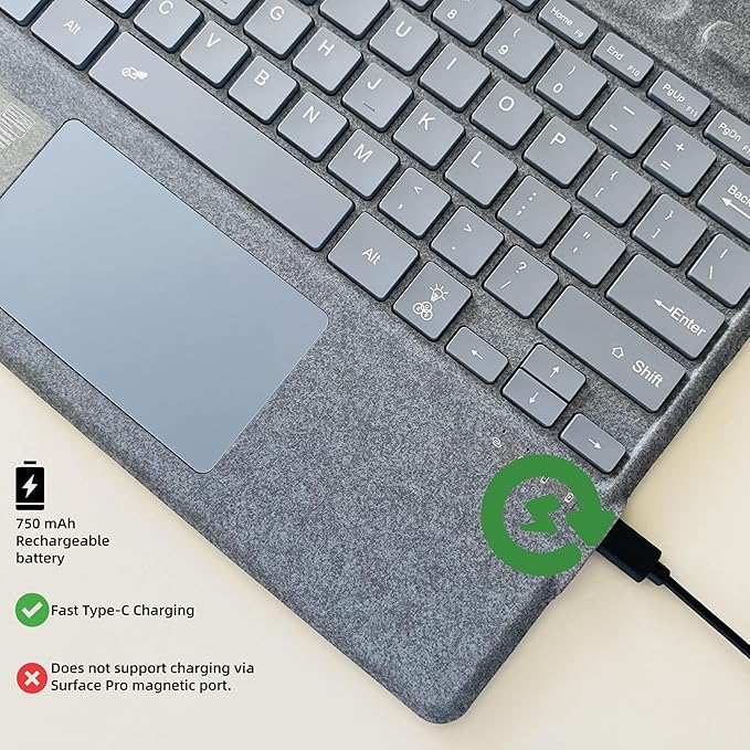 Keyboard for Microsoft Surface Pro Copilot+ / Pro 11 / Pro 10 / Pro 9 / Pro 8 / - Image 5