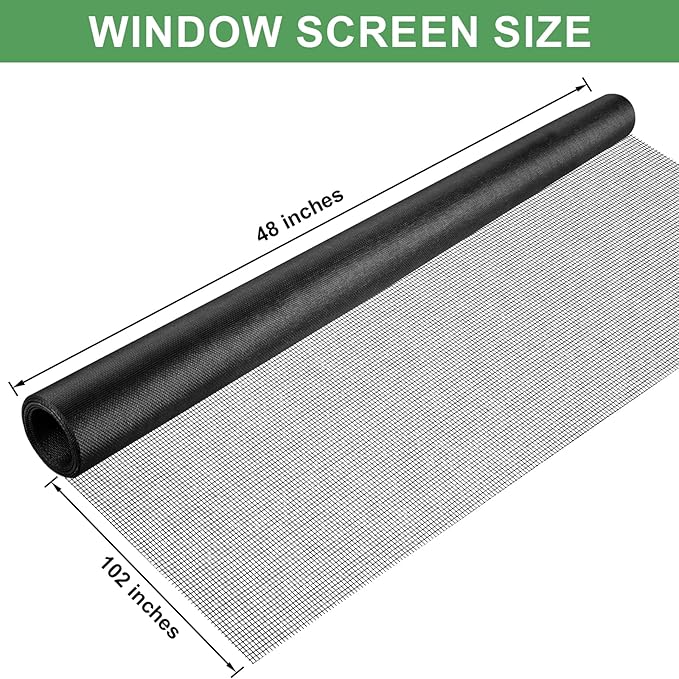 48"X102" Window Screen Replacement, Fiberglass Window Screen Mesh, Replacement - Image 2