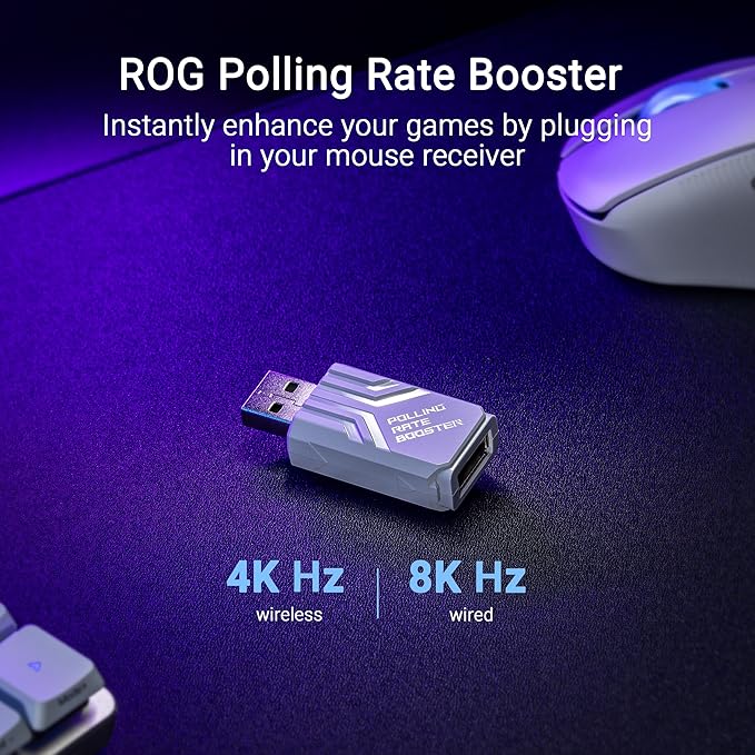 ASUS ROG Keris II Ace Wireless Gaming Mouse – Right-Handed Ergonomic, Tri-Mode - Image 4